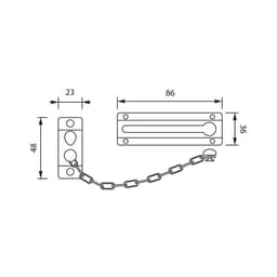 Цепочка дверная, цвет золото