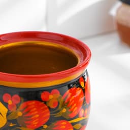 Банка для хранения сыпучих продуктов «Чайница», 11×9 см, хохлома, дерево