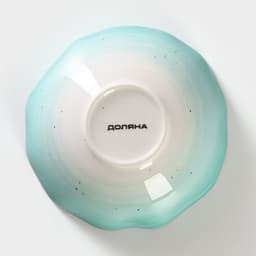 Салатник Доляна «Млечный путь», 300 мл, d=13.5 см, фарфор, бирюзовый