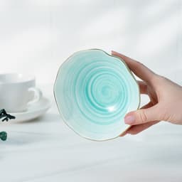 Салатник Доляна «Млечный путь», 300 мл, d=13.5 см, фарфор, бирюзовый