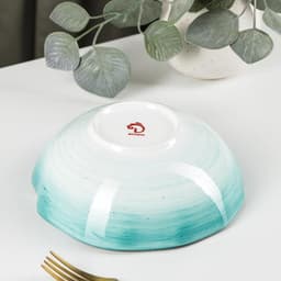 Салатник Доляна «Млечный путь», 700 мл, d=17.5 см, фарфор, бирюзовый