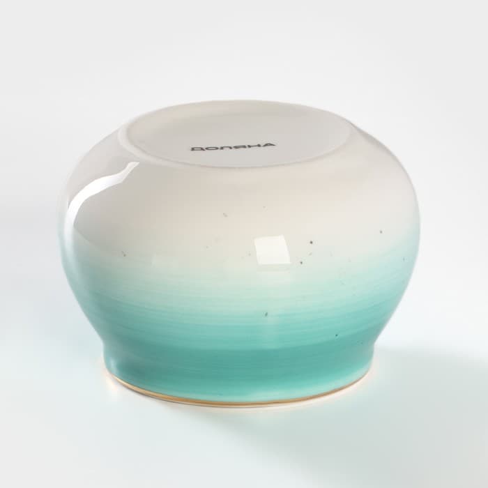 Сахарница Доляна «Млечный путь», 330 мл, с ложкой, фарфор, бирюзовая