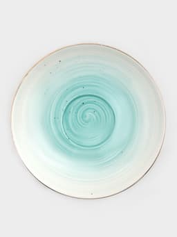 Чайная пара Доляна «Млечный путь», 2 предмета: чашка 220 мл, блюдце d=13.5 см, фарфор, бирюзовая