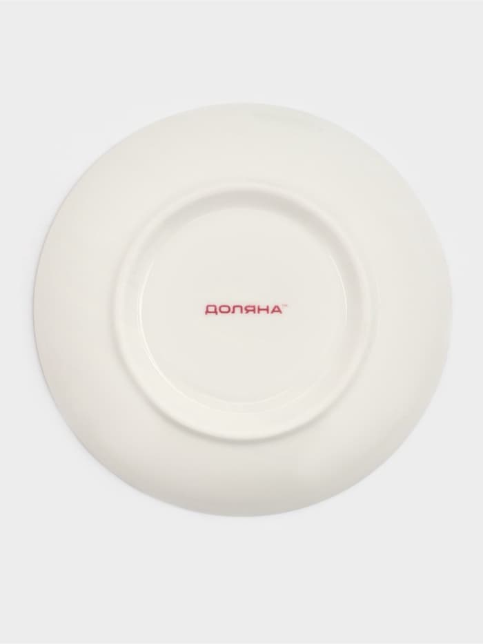 Чайная пара Доляна «Млечный путь», 2 предмета: чашка 220 мл, блюдце d=13.5 см, фарфор, бирюзовая