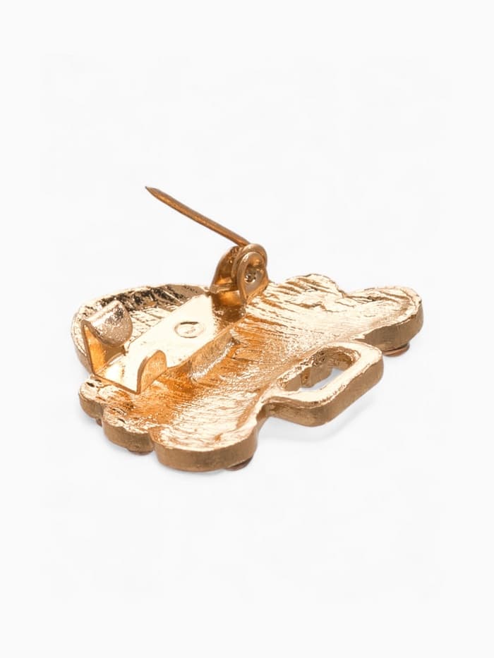 Зажим для кардигана «Восток», коричневый в золоте