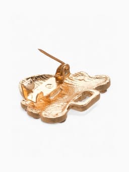 Зажим для кардигана «Восток», коричневый в золоте