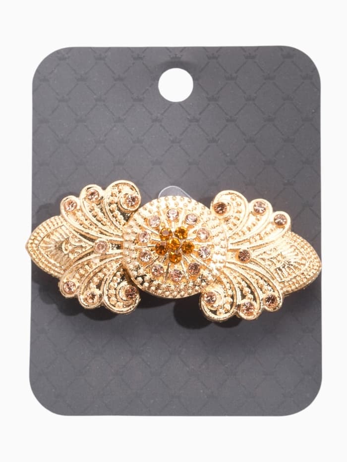 Зажим для кардигана «Восток», коричневый в золоте