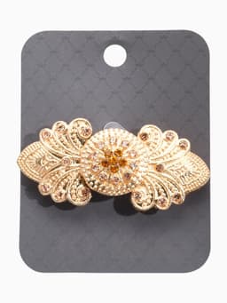 Зажим для кардигана «Восток», коричневый в золоте