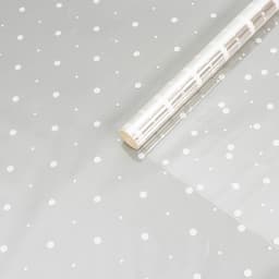 Пленка для цветов с белым рисунком «Горох», 0.7×7.6 м, 40 мкм, 200 г