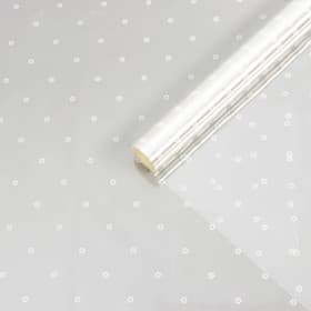 Пленка для цветов с белым рисунком «Цветочки», 0.7×7.6 м, 40 мкм, 200 г