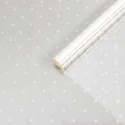 Пленка для цветов с белым рисунком «Цветочки», 0.7×7.6 м, 40 мкм, 200 г