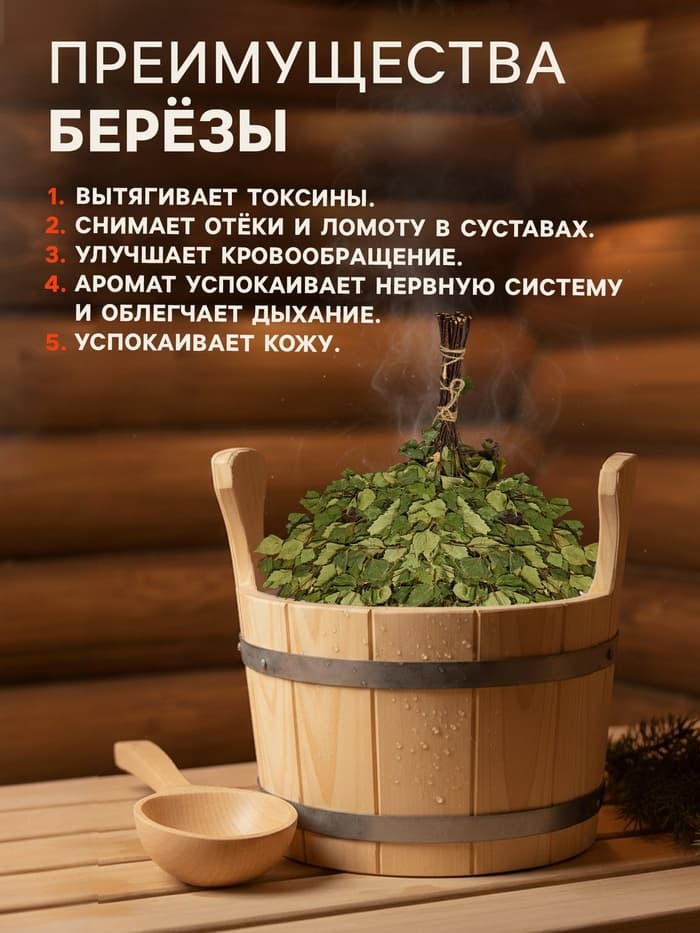 Веник для бани «Богатырский», берёзовый, «Добропаровъ»