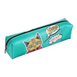 Пенал школьный Calligrata «Прикольный кот», на молнии, 1 отделение, с принтом, в стиле поп-арт, МИКС