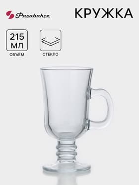 Кружка Paşabahçe Pub, 215 мл, стекло, прозрачная