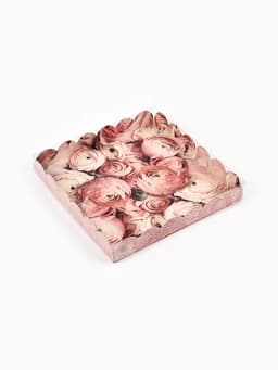 Коробка для печенья, кондитерская упаковка с пластиковой крышкой, My best wishes, 21×21×3 см