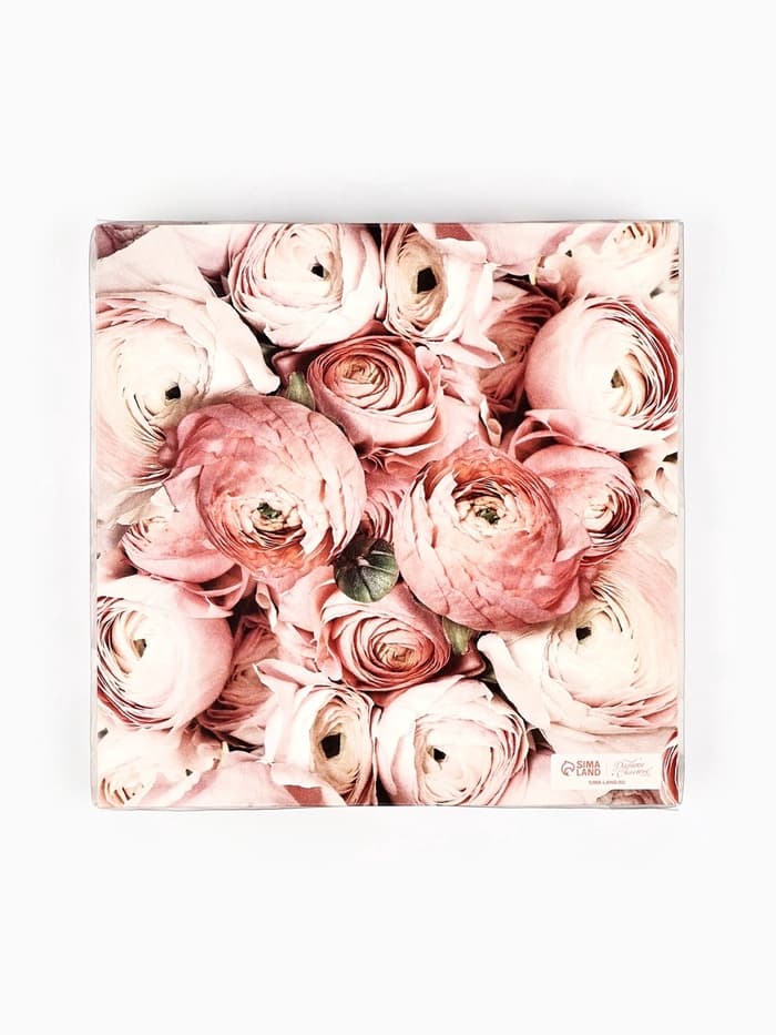 Коробка для печенья, кондитерская упаковка с пластиковой крышкой, My best wishes, 21×21×3 см