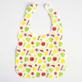 Нагрудник для кормления «Крошка Я» непромокаемый на липучке, желтый