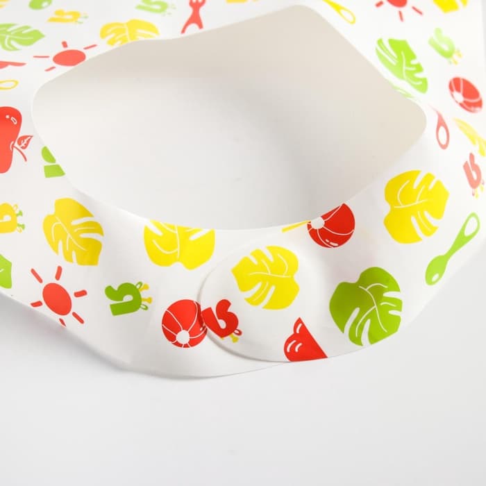 Нагрудник для кормления «Крошка Я» непромокаемый на липучке, желтый