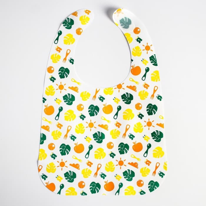 Нагрудник для кормления Крошка Я «Вкусная история» непромокаемых на липучке, 3 шт.