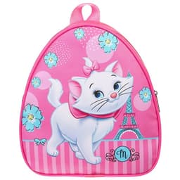 Рюкзак детский для девочки, на молнии, розовый, 23×21×10 см, Коты аристократы