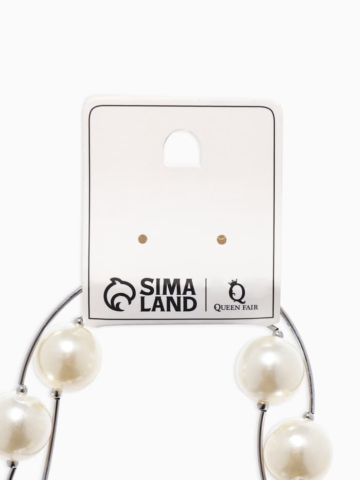 Колье «Флёр», шарики, бело-серое в серебре, длина регулируемая, №12, бусины №16, №20, 40-87 см