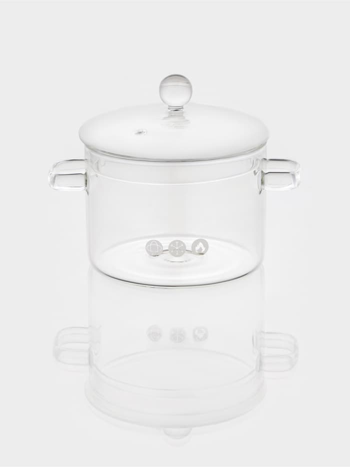 Кастрюля Magistro «Лия», 1.45 л, d=16 см, с крышкой, жаропрочное стекло, прозрачная