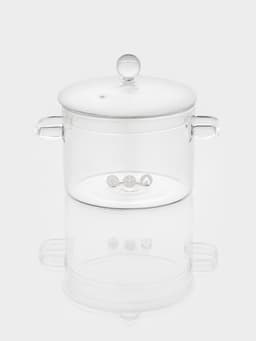 Кастрюля Magistro «Лия», 1.45 л, d=16 см, с крышкой, жаропрочное стекло, прозрачная