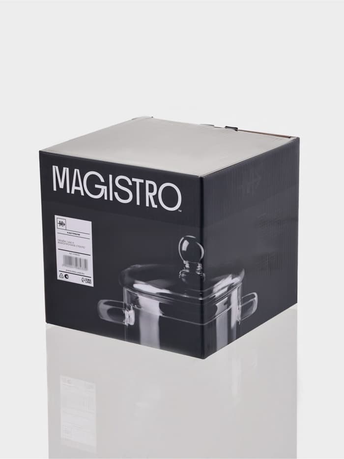 Кастрюля Magistro «Лия», 1.45 л, d=16 см, с крышкой, жаропрочное стекло, прозрачная