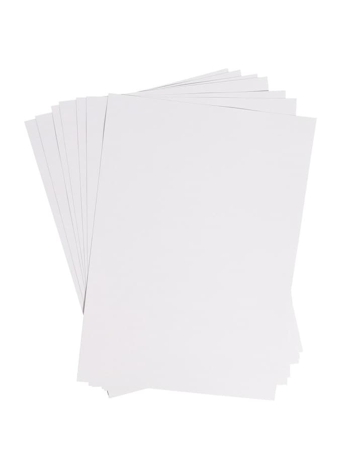 Картон белый А4 Calligrata, 8 листов, мелованный, 230-240 г/м², картонная обложка, в папке