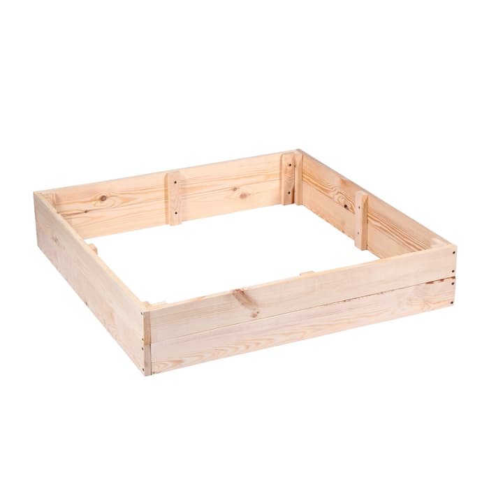 Ограждение для песка деревянное, без крышки, 100×100×20 см, без покраски, сосна, Greengo