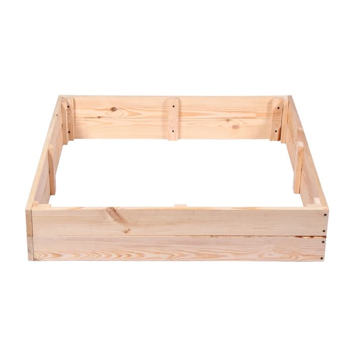 Ограждение для песка деревянное, без крышки, 100×100×20 см, без покраски, сосна, Greengo