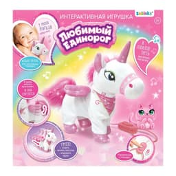 Интерактивная игрушка ZABIAKA «Любимый единорог» ходит, звуковые эффекты, цвет МИКС
