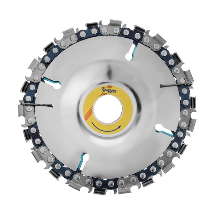 Диск пильный цепной для УШМ ТУНДРА, 100×16 мм