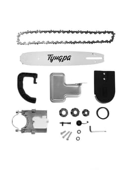 Насадка для УШМ ТУНДРА, цепная пила, 300 мм 12", 45 звеньев, 1.3 мм, шаг 3/8", M10, М14