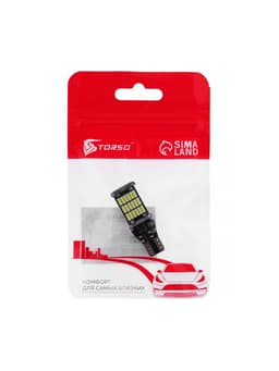 Автолампа светодиодная TORSO, T10 W5W, 12 В, 3 Вт, 45 LED, свет белый