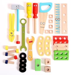 Игровой набор «Набор плотника и конструктор в чемоданчике» 7×30×23 см, 33 элемента