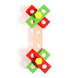 Игровой набор «Набор плотника и конструктор в чемоданчике» 7×30×23 см, 33 элемента