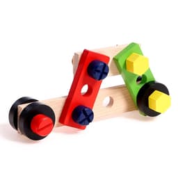 Игровой набор «Набор плотника и конструктор в чемоданчике» 7×30×23 см, 33 элемента