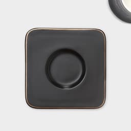 Набор кофейный «Мейси», 12 предметов: 6 чашек 100 мл, 6 блюдец d=11 см, керамика, чёрный