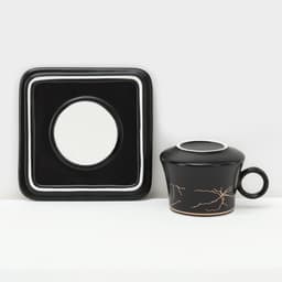 Набор кофейный «Мейси», 12 предметов: 6 чашек 100 мл, 6 блюдец d=11 см, керамика, чёрный