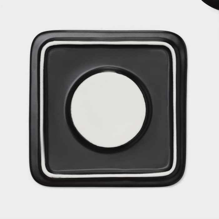 Набор кофейный «Мейси», 12 предметов: 6 чашек 100 мл, 6 блюдец d=11 см, керамика, чёрный