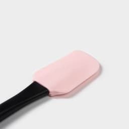 Лопатка кухонная Доляна «Контраст», 25.5 см, чёрная, розовая