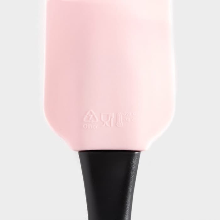 Лопатка кухонная Доляна «Контраст», 25.5 см, чёрная, розовая