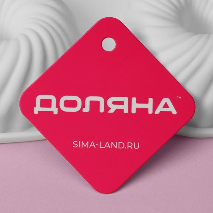 Форма для муссовых десертов и выпечки Доляна «Вихрь», 29.8×17.5×3 см, 6 ячеек (d=7.7 см), силикон, белая