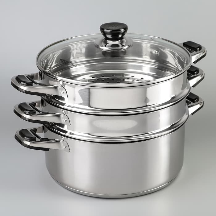 Мантоварка Катунь «Алтын», 12.7 л, d=26 см, 2 секции, капсульное дно, индукция, нержавеющая сталь