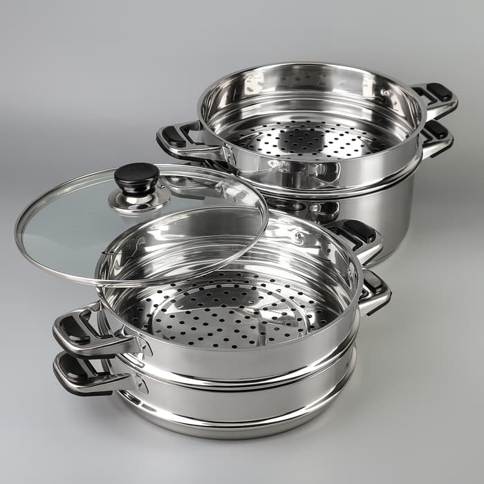 Мантоварка Катунь «Алтын», 16.2 л, d=26 см, 3 секции, капсульное дно, индукция, нержавеющая сталь