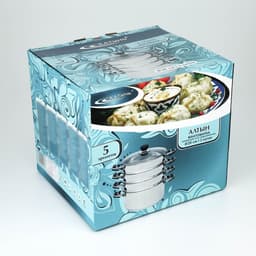 Мантоварка Катунь «Алтын», 16.2 л, d=26 см, 3 секции, капсульное дно, индукция, нержавеющая сталь