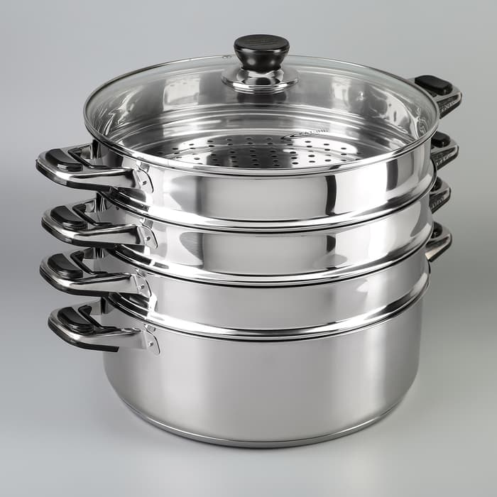 Мантоварка Катунь «Алтын», 21.5 л, d=30 см, 3 секции, капсульное дно, индукция, нержавеющая сталь