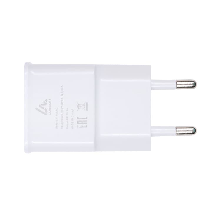 Сетевое зарядное устройство Luazon GQ-15, 1 USB, 1 A, белое