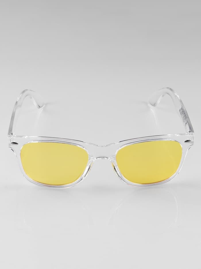 Очки солнцезащитные «OneSun. Wayfarer», uv 400, 4.5×5 см, жёлтые
